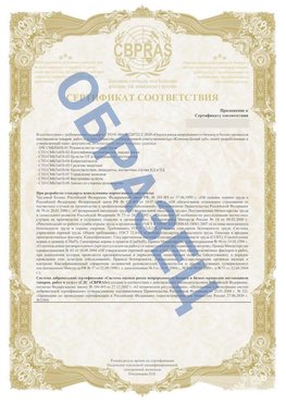 Образец Приложение к СТО 01.064.00220722.2-2020 Сергач Сертификат СТО 01.064.00220722.2-2020 